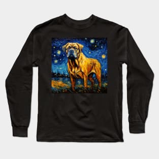 Boerboel in Starry Night style Long Sleeve T-Shirt